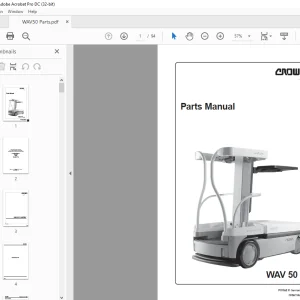 Crown Forklift WAV 50 Series Parts Manual 812718-006 - PDF DOWNLOAD