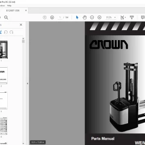 Crown Forklift WE/WS2000 Series Parts Manual 812687-006