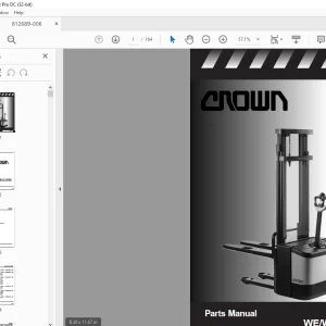 Crown Forklift WE/WS2300 Series Parts Manual 812689-006 - PDF DOWNLOAD
