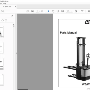 Crown Forklift WE/WS2300 Series Parts Manual 812689-006