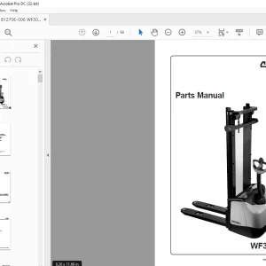 Crown Forklift WF3000 Series Parts Manual 812706-006 -  PDF DOWNLOAD