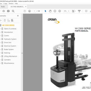 Crown Forklift WI 2300 Series Parts Manual - PDF DOWNLOAD