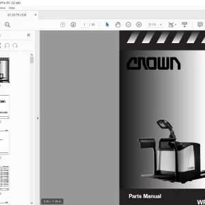 Crown Forklift WP2000S Series Parts Manual 812679-006 - PDF DOWNLOAD