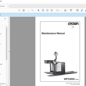 Crown Forklift WP3200S Series Maintenance Manual 812529-006