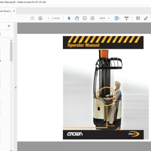 Crown Narrow-Aisle Reach Trucks RM 6000 Operator Manual -  PDF DOWNLOAD