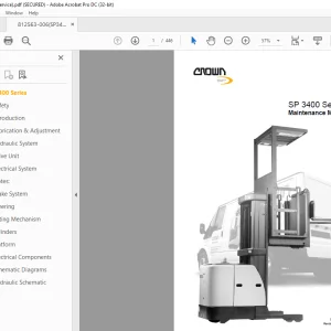 Crown SP3400 Series Maintenance Manual - PDF DOWNLOAD