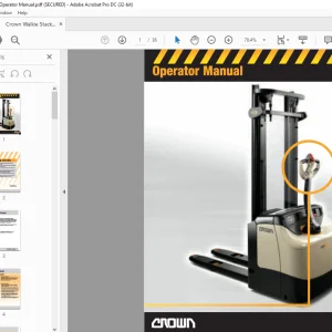 Crown Walkie Stackers ES Operator Manual- PDF DOWNLOAD