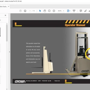 Crown Walkie Stackers M Operator Manual  - PDF DOWNLOAD