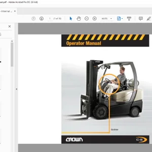 Crown c5-Internal Forklift Operator Manual  - PDF DOWNLOAD