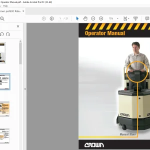 Crown pc4500 Rider Pallet Truck Operator Manual PDF