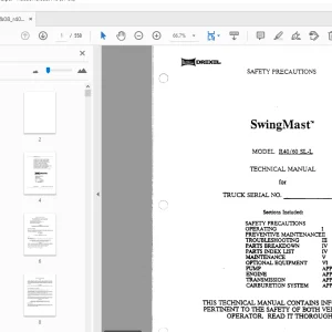 DREXEL R40/60 SL-L SwingMast Technical Manual 36000-05&08 - PDF