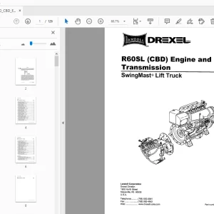 DREXEL R60SL (CBD) Engine & Transmission SwingMast Lift Truck Parts Manual - PDF