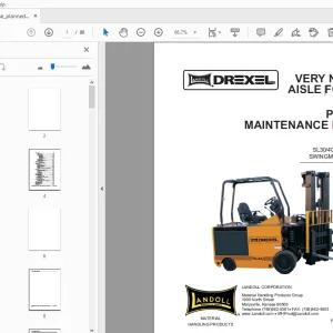 DREXEL SL30/40/50 SepEx SWINGMAST MAINTENANCE MANUAL - PDF