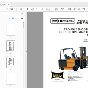 DREXEL SL30/40/50 SepEx SWINGMAST TROUBLESHOOTING & MAINTENANCE MANUAL - PDF