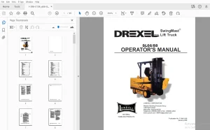 DREXEL SL66/88 SWINGMAST LIFT TRUCK OPERATOR'S MANUAL f-396-0106 - PDF
