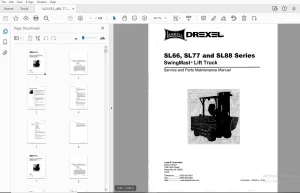 DREXEL SL66, SL77 & SL88 SERIES SERVICE & PARTS MAINTENANCE MANUAL 1421635 - PDF