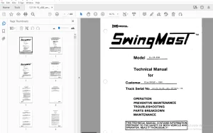 DREXEL SL88-ESS SWINGMAST OPERATION & MAINTENANCE, PARTS MANUAL 12119-16 - PDF