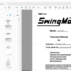 DREXEL SL88-ESS SWINGMAST OPERATION & MAINTENANCE, PARTS MANUAL 12119-16 - PDF