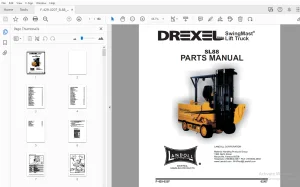 DREXEL SL88 SWINGMAST LIFT TRUCK PARTS MANUAL F-429-0207 - PDF