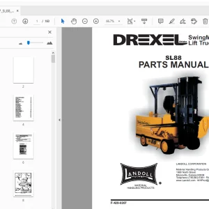 DREXEL SL88 SWINGMAST LIFT TRUCK PARTS MANUAL F-429-0207 - PDF