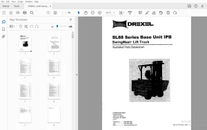 DREXEL SL88 Series Base Unit IPB SwingMast Lift Truck Parts Manual - PDF