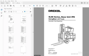 DREXEL SL88 Series, Base Unit IPB SwingMast Lift Truck Parts Manual - PDF