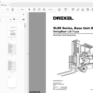 DREXEL SL88 Series, Base Unit IPB SwingMast Lift Truck Parts Manual - PDF