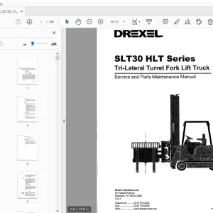 DREXEL SLT30 HLT Series Service & Parts Maintenance Manual - PDF