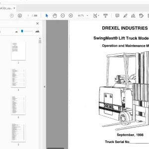 DREXEL SwingMast Lift Truck SLT30C Operation & Maintenance Manual - PDF