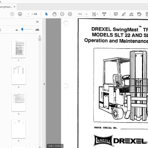 DREXEL SwingMast Truck SLT 22 & SLT 30 Operation & Maintenance Manual - PDF