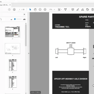 Dana Spicer Off-Highway Axle Division 212/405 Parts Manual - PDF