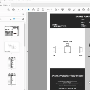Dana Spicer Off-Highway Axle Division 223/53 Parts Manual - PDF