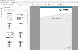 Dana Spicer Off-Highway Drive Axle 223/66 Service Parts Manual - PDF