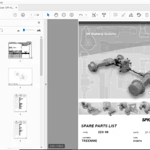 Dana Spicer Off-Highway Systems 223/66 Parts Manual - PDF DOWNLOAD
