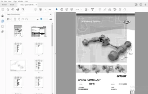 Dana Spicer Off-Highway Systems 223/67 Parts Manual - PDF DOWNLOAD