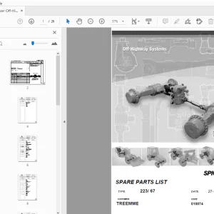 Dana Spicer Off-Highway Systems 223/67 Parts Manual - PDF DOWNLOAD