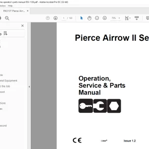 Ditch Witch PA310T  Pierce Airrow II Series Operation, Service & Parts Manual 053- 1129