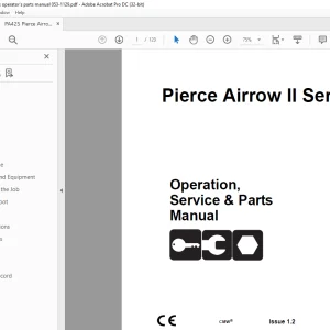 Ditch Witch PA425 Pierce Airrow II Series operator's parts Manual