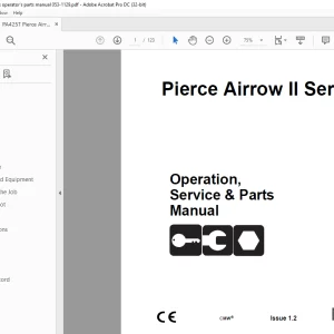Ditch Witch PA425T Pierce Airrow II Series Operation, Service & Parts Manual