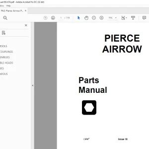 Ditch Witch PIERCE AIRROW Parts Manual 050-619 - PDF DOWNLOAD