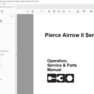 Ditch Witch Pierce Airrow II Series Operation, Service & Parts Manual
