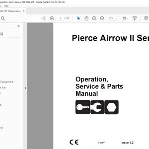 Ditch Witch Pierce Airrow II Series Operation Service & Parts Manual