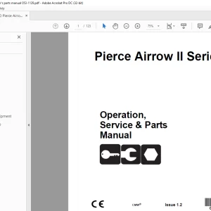 Ditch Witch Pierce Airrow II Series Operation,Service & Parts Manual