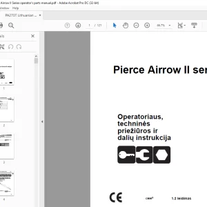 Ditch Witch Pierce Airrow II serijos Operatoriaus, techninės priežiūros ir dalių instrukcija Manual - PDF DOWNLOAD
