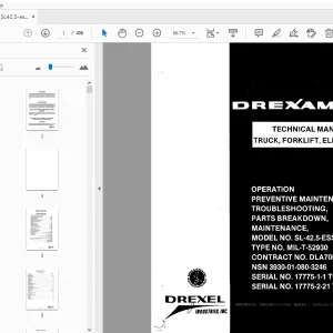 Drexel SL42.5-ESS (EE) Service & Parts Manual 17775-1 - PDF