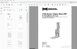 Drexel 1100 Series Triplex Mast IPB SwingMast Lift Truck Parts Manual 1418472 - PDF DOWNLOAD