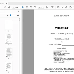 Drexel R40/60-SL SwingMast Technical Manual 36000-06 - PDF DOWNLOAD