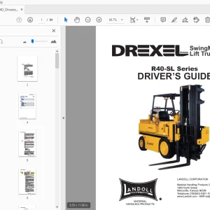 Drexel R40-SL Series SwingMast Lift Truck Driver's Guide Manual - PDF