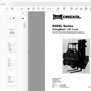 Drexel R40SL Series SwingMast Service & Parts Maintenance Manual - PDF
