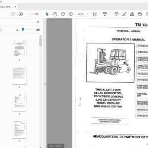 Drexel R60SL-DC TRUCK, LIFT, FORK Operator's Manual - PDF